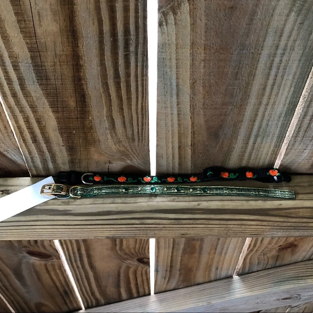 A Pair of Seasonal Holiday Pet Collars New Small